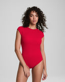 SPANXshape™ Swim Pique High Neck Short Sleeve One-Piece