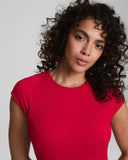 SPANXshape™ Swim Pique High Neck Short Sleeve One-Piece