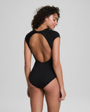 SPANXshape™ Swim Pique High Neck Short Sleeve One-Piece