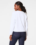 SPANX® Cotton Long Sleeve Crewneck Top