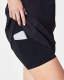 SPANXshape™ Get Moving Contour Rib Long Sleeve Zip Front Dress